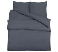 Duvet Cover Set Anthracite 200x200 cm Light-weight Microfiber Bedding vidaXL