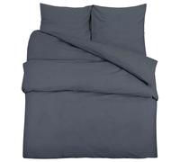 vidaXL Duvet Cover Set Anthracite 200x200 cm Light-weight Microfiber