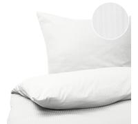 Duvet Cover Set AVONDALE Sateen Cotton 155 x 220 cm White