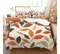 Duvet Cover Set Beautiful Flowers 3Pcs 3D Printed Bedding Set Flower Illustration Duvet Cover with Zipper Closure,Soft Microfiber Quilt Cover And 2*Pillowcases for Teens And Adults Bedroom Double(200x