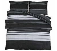 vidaXL Duvet Cover Set Black and White 240x220 cm Cotton