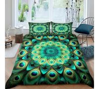Duvet Cover Set-Bedding Double Bed 200X200 Cm Animal Peacock Quilt Cover Bedlinen-Microfibre With 2 Pillowcase Soft Do Not Fade With Zipper Closure,For Adults And Teens - Hypoallergenic-56522764330