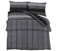 vidaXL Duvet Cover Set Dark Grey 240x220 cm Cotton