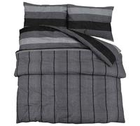 (dark grey, 260 x 220 cm + 50 x 75 cm/ 2 pcs) vidaXL 1/2x Duvet Cover Set Cotton Duvet Slipcover Sheet Multi Colours/Sizes