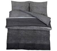 (dark grey and black, 260 x 220 cm + 50 x 75 cm/ 2 pcs) vidaXL 1/2x Duvet Cover Set Cotton Duvet Slipcover Sheet Multi Colours/Sizes