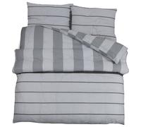 vidaXL Duvet Cover Set Grey 140x200 cm Cotton