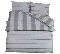 vidaXL Duvet Cover Set Grey 140x200 cm Cotton