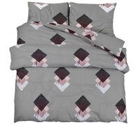 vidaXL Duvet Cover Set Grey 220x240 cm Cotton