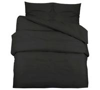 Duvet Cover Set Black 140x200 cm Light-weight Microfiber Quilt vidaXL