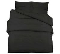 Duvet Cover Set Black 155x220 cm Light-weight Microfiber Quilt vidaXL