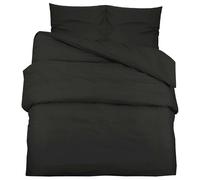 Duvet Cover Set Black 200x220 cm Light-weight Microfiber Quilt vidaXL