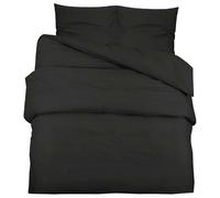 vidaXL Duvet Cover Set Black 260x240 cm Light-weight Microfiber