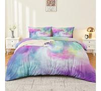Duvet Cover Set Bohemian Gradient with Zipper Cot-bed | Abstract spiral tie dye Duvet Set, Soft Microfibre Bedding Machine washable for All Season
