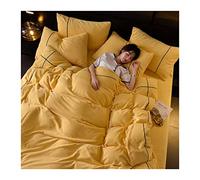 Duvet Cover Set Coral Velvet Bed Four-piece Winter Thickened Double-sided Plus Velvet Quilt Cover Sheet High-end Milk Velvet Bedding Duvet Cover (Color : D, Size : 2.0m bed -220x240cm)