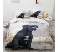 Duvet Cover Set double size 3D Cane Corso Quilt Cover Soft Microfiber Comforter Cover With Zipper Closure Bedroom and 2 Pillowcase Dog Animal Bedding Sets for Kids Teens and Adults