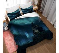 Duvet Cover Set Elder Scrolls V Skyrim with Matching Pillow Cases 100% Cotton 120 Thread Count Guaranteed Quilt Protector Cover Premium Extra Soft (220x230cm(King),TESVS 03)