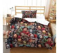 Duvet Cover Set fordouble Bed Horror Monster 2-Piece Bed Linen Set Ultra Soft Microfiber super soft duvet cover Cozy Bed Set for All SeasonSize: 135X200cm (1 quilt cover with 1 pillowcases)