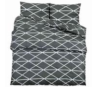 vidaXL Duvet Cover Set Grey 140x200 cm Cotton