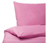 Beliani Duvet Cover Set Harmonridge 220 X 240 Cm Sateen Cotton Pink