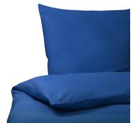 Duvet Cover Set HARMONRIDGE Sateen Cotton 220 x 240 cm Dark Blue