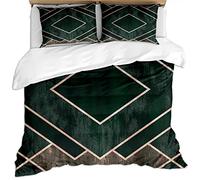Duvet Cover Set King Size 230X220Cm - Gray Green Bohemian Geometric Art Pattern 3 Pcs Bedding Set With Zipper Closure And 2 Pillow Covers 50X75Cm Ultra Soft Easy Care Microfiber Quilt Cover Set