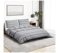 Duvet Cover Set Light Grey 220x240 cm 100% Cotton Hidden Button OEKO-TEX 65x65cm