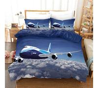 Duvet Cover Set Modern Aviation Airplane Helicopter Theme Men and Teenagers Comfortable Durable Bedding Set Dreamy Aircraft Home Decoration (Aircraft 11,Single)