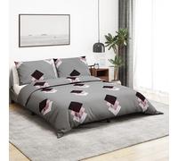 Duvet Cover Set Multicolour 260x220cm 100%Cotton Hidden Button Wrinkle-Resistant