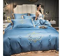 Duvet Cover Set, Silk Embroidery Bedding, Jacquard Satin Fabric, Bedroom Home Decor, Home Textile (A 1.8m bed(4pcs))