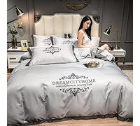 Duvet Cover Set, Silk Embroidery Bedding, Jacquard Satin Fabric, Bedroom Home Decor, Home Textile (H 1.8m bed(4pcs))