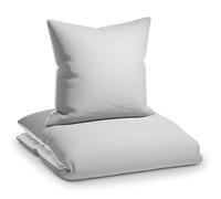 Duvet Cover Set Single Bedding Pillow Case 135x 200 cm Microfibre Light Grey