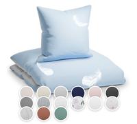 Duvet Cover Set Single Bedding Pillow Case Cover 135x200 cm Microfibre Blue Grey