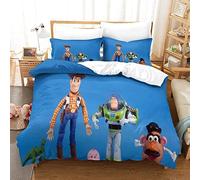 Duvet Cover Set Single Toy Story Printed Duvet Covers Bedding Set for in Kids Teens Adults Soft Hypoallergenic Quilt Cover with Pillowcase with Zipeer Closure