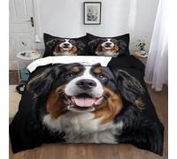 Duvet Cover Set Soft Quilt Bernese Mountain Dog Portraits Easy Care Printed Duvet Cover Set 100% Polyester Brown Quilted Bedding Bed Sets With Pillowcases Single