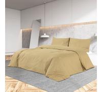 vidaXL Duvet Cover Set Taupe 200x220 cm Light-weight Microfiber