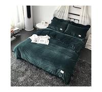 Duvet Cover Set Thickened Warm Flannel Bedding Set Velvet Coral Fleece Winter Solid Color Duvet Cover Warm Bed Sheet Double Sided Velvet Bed Linen Duvet Cover Full (Color : H, Size : 1.5m(1.8m) Queen
