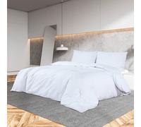 Duvet Cover Set White 140x200cm 50x75cm 100% Cotton Hidden Button OEKO-TEX Soft