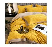 Duvet Cover Set Winter Coral Velvet Four-piece Flannel Three-dimensional Carved Milk Velvet Luxury Bedding Cover with Double Flannel Bedding Set Duvet Cover Full (Color : E, Size : 1.5m bed sheet se