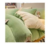 Duvet Cover Set Winter Warm Crystal Velvet Bedding Set Thick Duvet Cover Pillowcase Bed Sheet 4 Piece Set King/Queen Size Home Textiles Duvet Cover (Color : 07, Size : 200x230cm-4pc)
