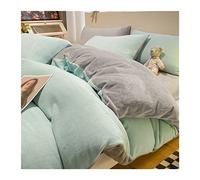 Duvet Cover Set Winter Warm Crystal Velvet Bedding Set Thick Duvet Cover Pillowcase Bed Sheet 4 Piece Set King/Queen Size Home Textiles Duvet Cover (Color : 01, Size : 220x240cm-4pc)