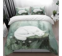 Duvet Cover Sets Cream White Cat Super King Duvet Set Microfiber Soft Bedding Hidden Zipper Closure Washable Superking Bedding Set Includes Pillow Cases 2 Pack 50x75 cm