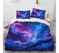 Duvet Cover Sets Double 3D Print Galaxy,Teenage Boys Girls Bedding Set,Space Pattern Microfiber Quilt Covers With Zipper Closure And Pillowcase,A16