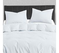 Duvet Cover Sets Double Size Dyed Duvet Covers 200 Thread Count 100% Egyptian Cotton Plain Quilt Cover With Pillowcases Super Soft Half Bedding Set Available in Single Double King Sizes (White)