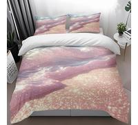 Duvet Cover Sets Elegant Gold Pink Super King Duvet Set Microfiber Soft Bedding Hidden Zipper Closure Washable Superking Bedding Set Includes Pillow Cases 2 Pack 50x75 cm