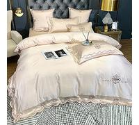 duvet cover sets king size,Pure cotton embroidery flower water washing silk kit, smooth cool down is sleeled bed single pillow sleeve bed supplies friends mother's gift
