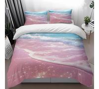 Duvet Cover Sets Pink Lake Blue Super King Duvet Set Microfiber Soft Bedding Hidden Zipper Closure Washable Superking Bedding Set Includes Pillow Cases 2 Pack 50x75 cm