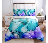 Duvet Cover Sets Super King Size - 3 Pieces Fashion Luxury Texture Purple Blue Microfiber Polyester Bedding Set, Ultra Soft Quilt Duvet Cover 260X220Cm With 2 Pillowcases, For Baby Kids Adults Teen