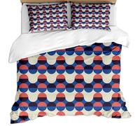 Duvet Cover Sets Super King Size - 3 Pieces Modern Fashion Style Abstract Art White Blue Microfiber Polyester Bedding Set, Ultra Soft Quilt Duvet Cover 260X220Cm With 2 Pillowcases, For Baby Kids A