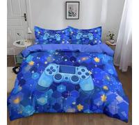 Duvet Cover Super King Durable Hypoallergenic Microfiber, Hexagon Electronics Controller Starlight, Bedding Set, 3Pcs Quilt Cover 260 x 220 cm with 2 Pillowcases, for Kids Teens Girls Boys, All Season