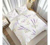 Duvet Cover Super King, Lavender Bloom Bedding Set Microfiber | Provence Quilt Cover, 2 Pillowcases, Guest Room, Bedroom Decor, Hidden Zip, Soft, Fade Resistant, All Season